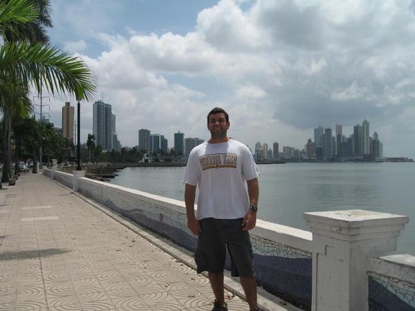Joe and the Panama City Skyline - Quite a Metropolitian City, eh?