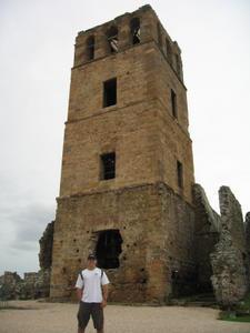 Joe at the Ruins of Panama Viejo's Cathedral