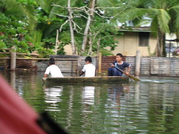 Boys on a Canoe 