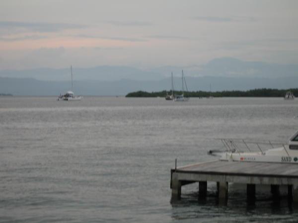 View from the Tip of Isla Colon (Can you see the beautiful mountains?)