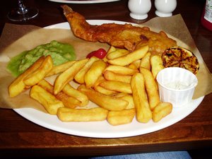 Fish n chips paa pub