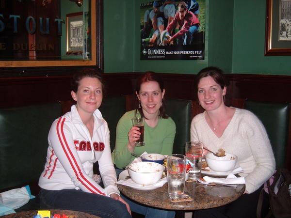 Sarah, Jay and I in our first Irish Restaurant