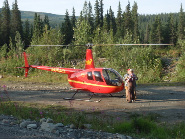 this copter was delivering supplies to some miners.   no FAA out here