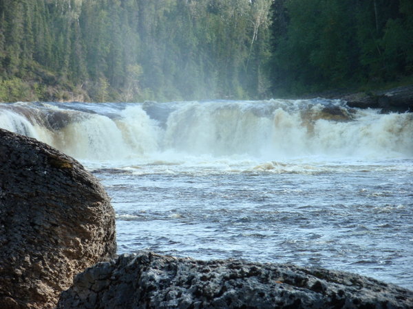 coral falls along the mckenzie hwy in south east corner of the northwest territories
