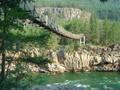 suspension bridge over the kootenai river, montana