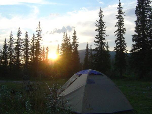 Nightfall from our camp on the North Saskatchewan River