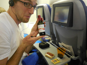 Brady indulging in Chilean wine