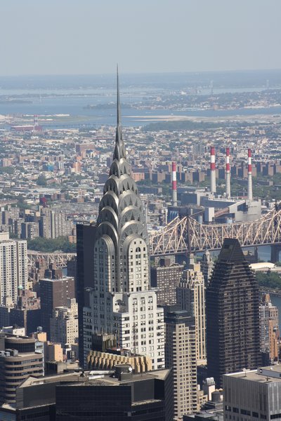 NYC, view from Empire State Building, Chrysler Building, Aug30 2010