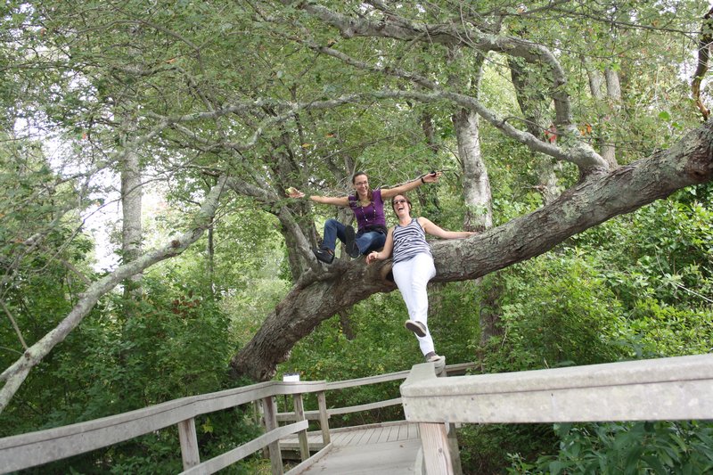 Me and Sylvie at the Red Maple Trail, Cape Cod, sept 24 2010 (9)