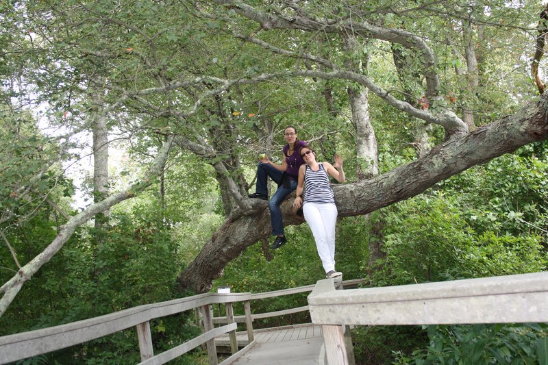 Me and Sylvie at the Red Maple Trail, Cape Cod, sept 24 2010 (6)