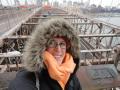 NYC, Me on the Brooklyn Bridge, Dec16 2010