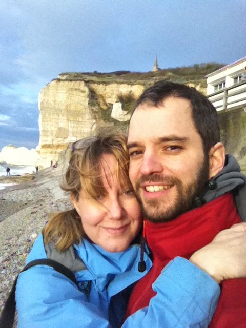 Lexy and Julien at Etretat