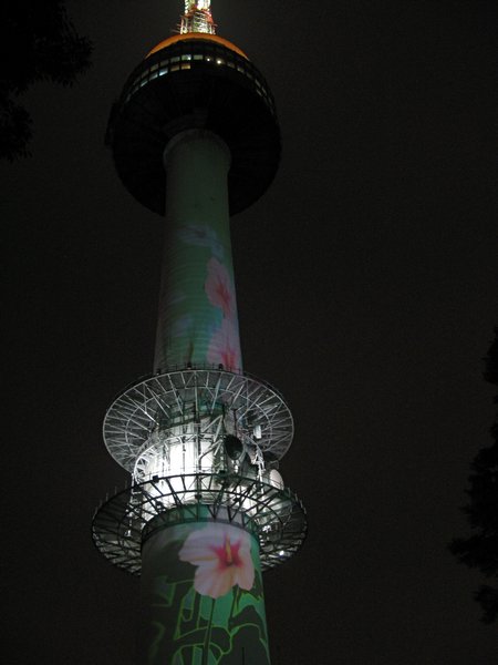 Lightshow on Namsan Tower