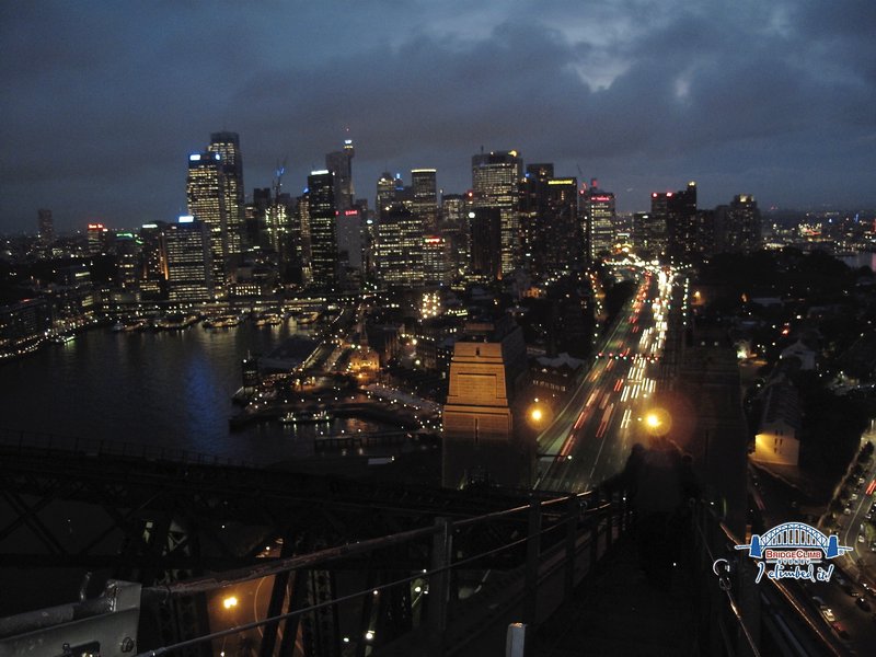 View From Sydney Harbour Bridge After Sunset