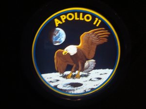 Mission badge for the moon landing