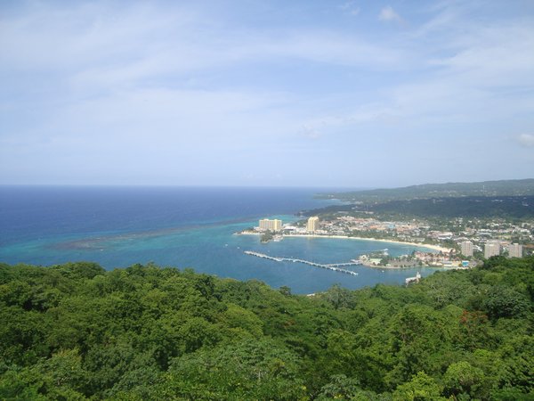 The view of Ocho Rios from the top of Mystic Mountain