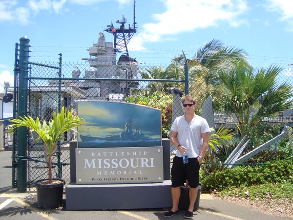 Outside the USS Missouri