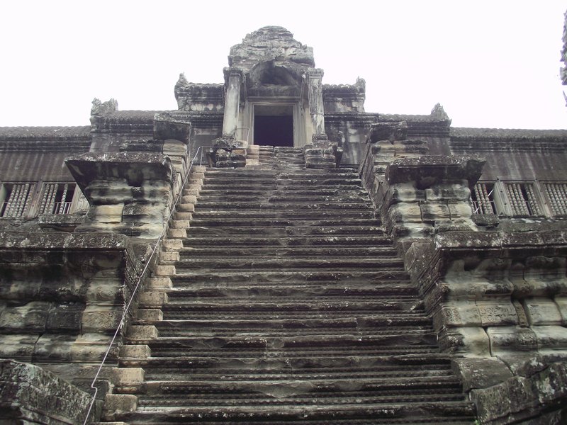 Steep stairs at Angkor Wat