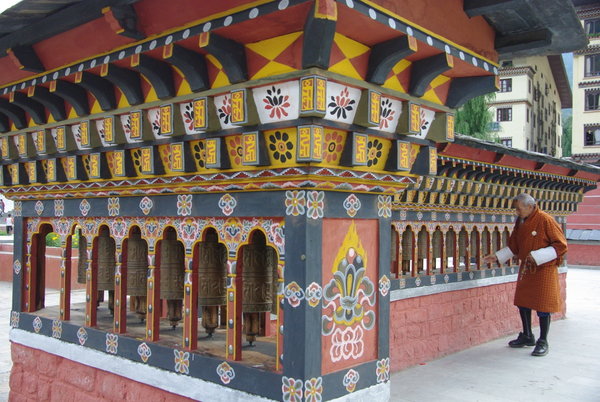 Prayer Wheels in Thimpu