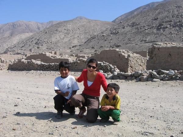 Two lovely kids who lived near the inca sight of tambo Colorado