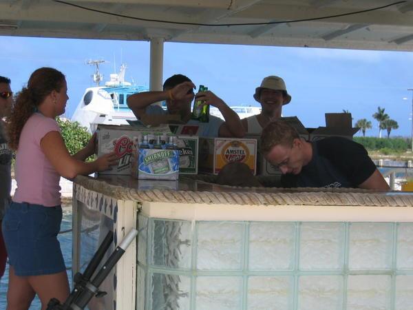 The bar on the boat