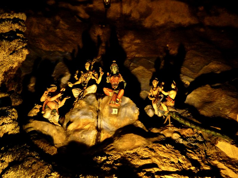 Statues inside the cave
