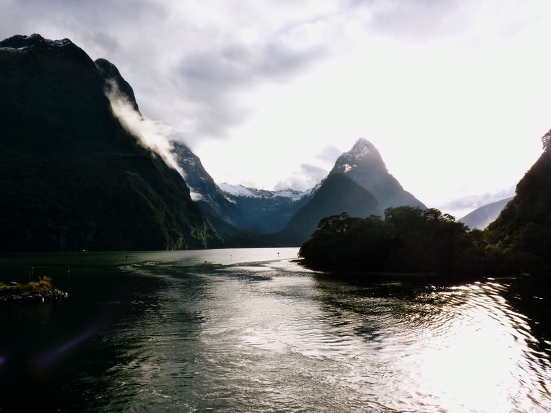 Milford Sound from the back of our boat