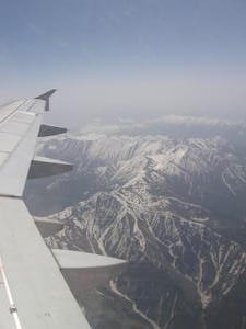 Our first view of the Himalayas