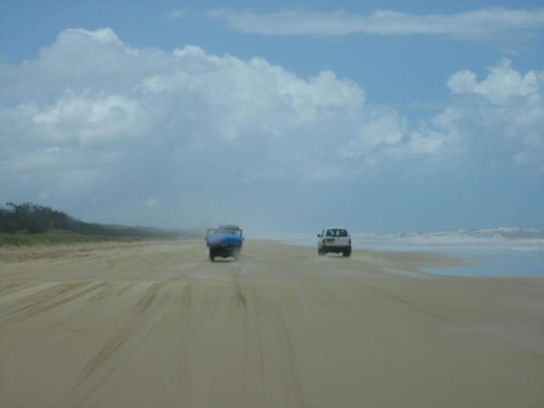 The roads on the beach of Fraser