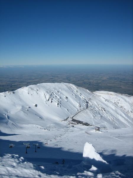 Mt.Hutt ski area - at the top looking down