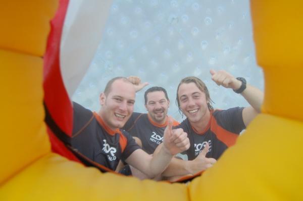 At the end of the zorb