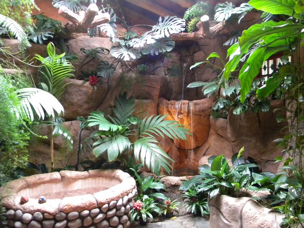 ridiculously luxurious rainforest bathroom