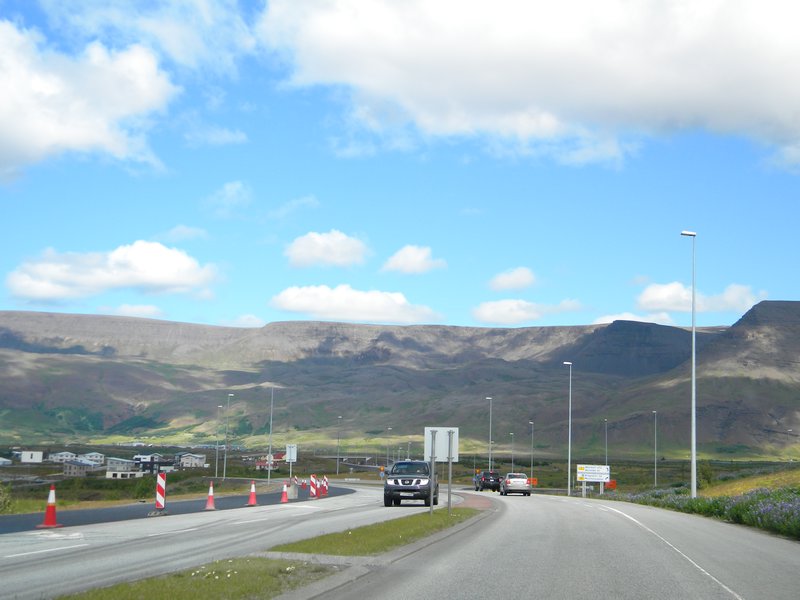 Driving out of the Reykjavik