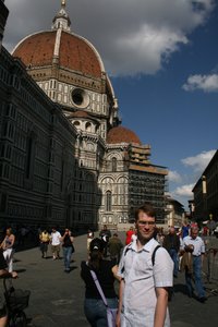Sam in front of Duomo