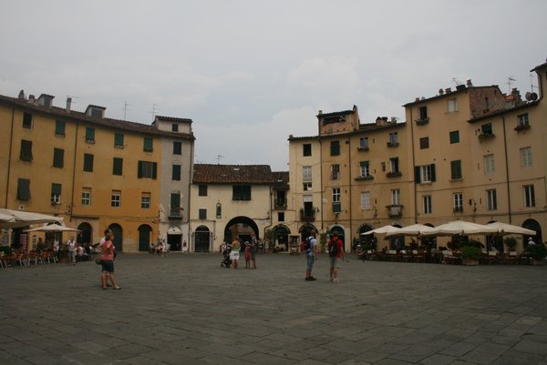 The main square (actually an oval)