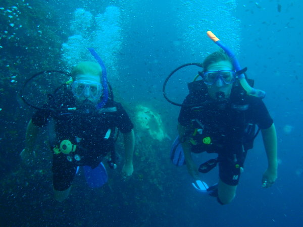 me and sal diving