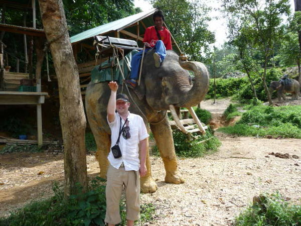 Me and elephant saluting the jungle...