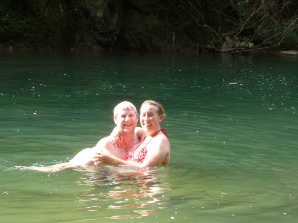 Swimming in the waters of Khao Sok