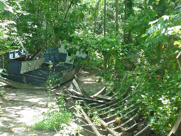 Wreckage after tsunami 