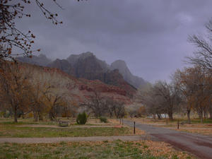 Approaching snowstorm, Zion