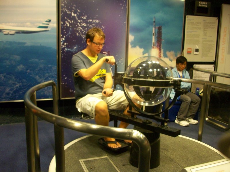 Steve getting scientific at the space museum
