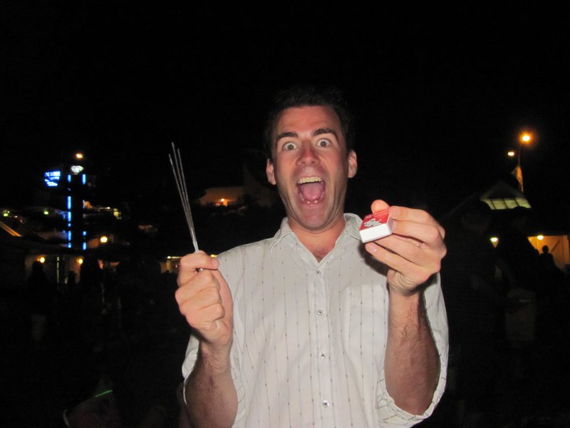 Rich loving the sparklers!