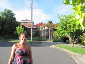 Chilling outside Karl Kennedy's house