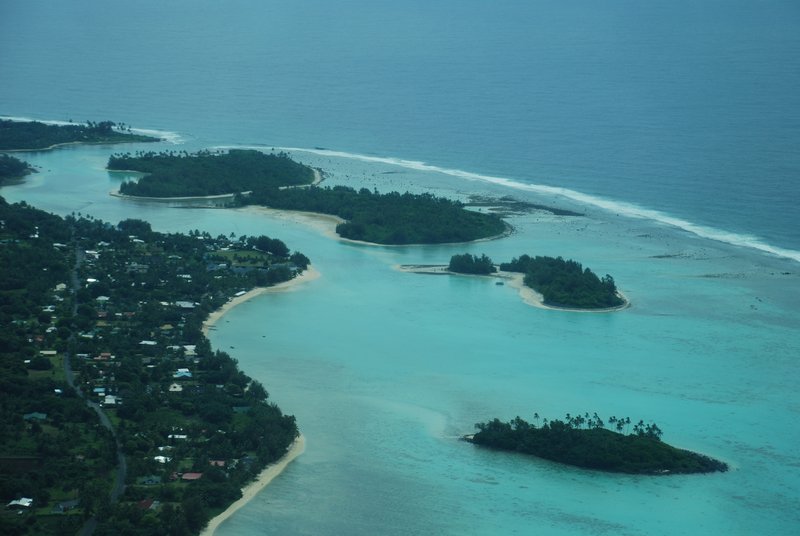 Aerial view of Muri Lagoon