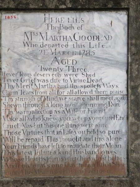 Martha's headstone