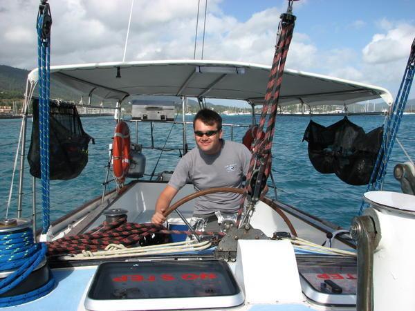 Mike at the helm