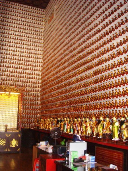 inside the temple..12,800 of these little Buddhas