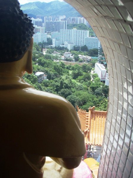 at top of 9-story pagoda