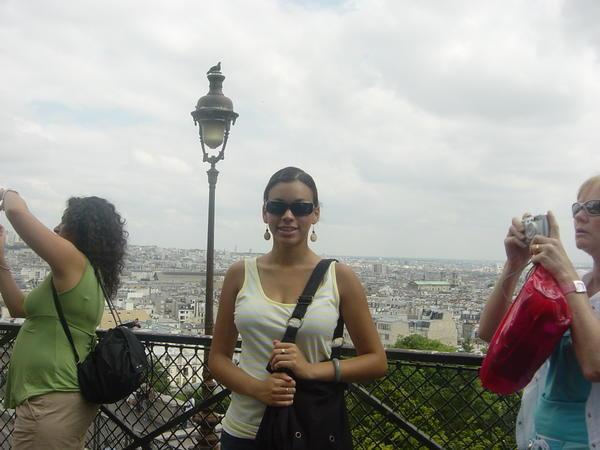 Mélanie and the view from Sacre Coeur
