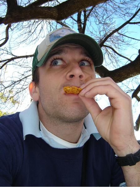 Bryan eats chips